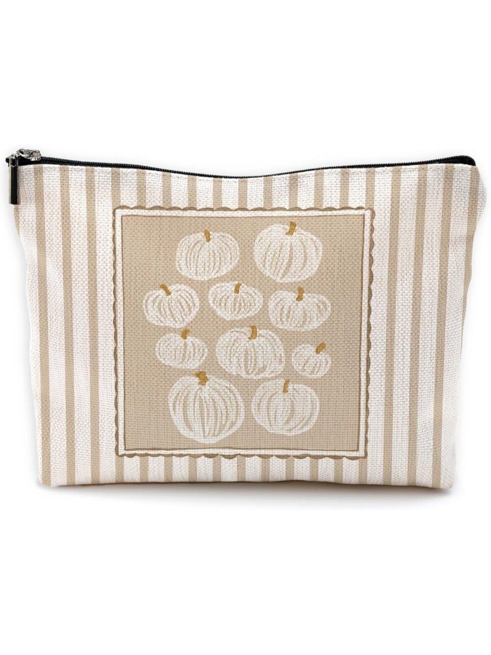 🎃Neutral Pumpkin Spooky Halloween Ghost Fall Makeup Pouch Travel Toiletry Bag
